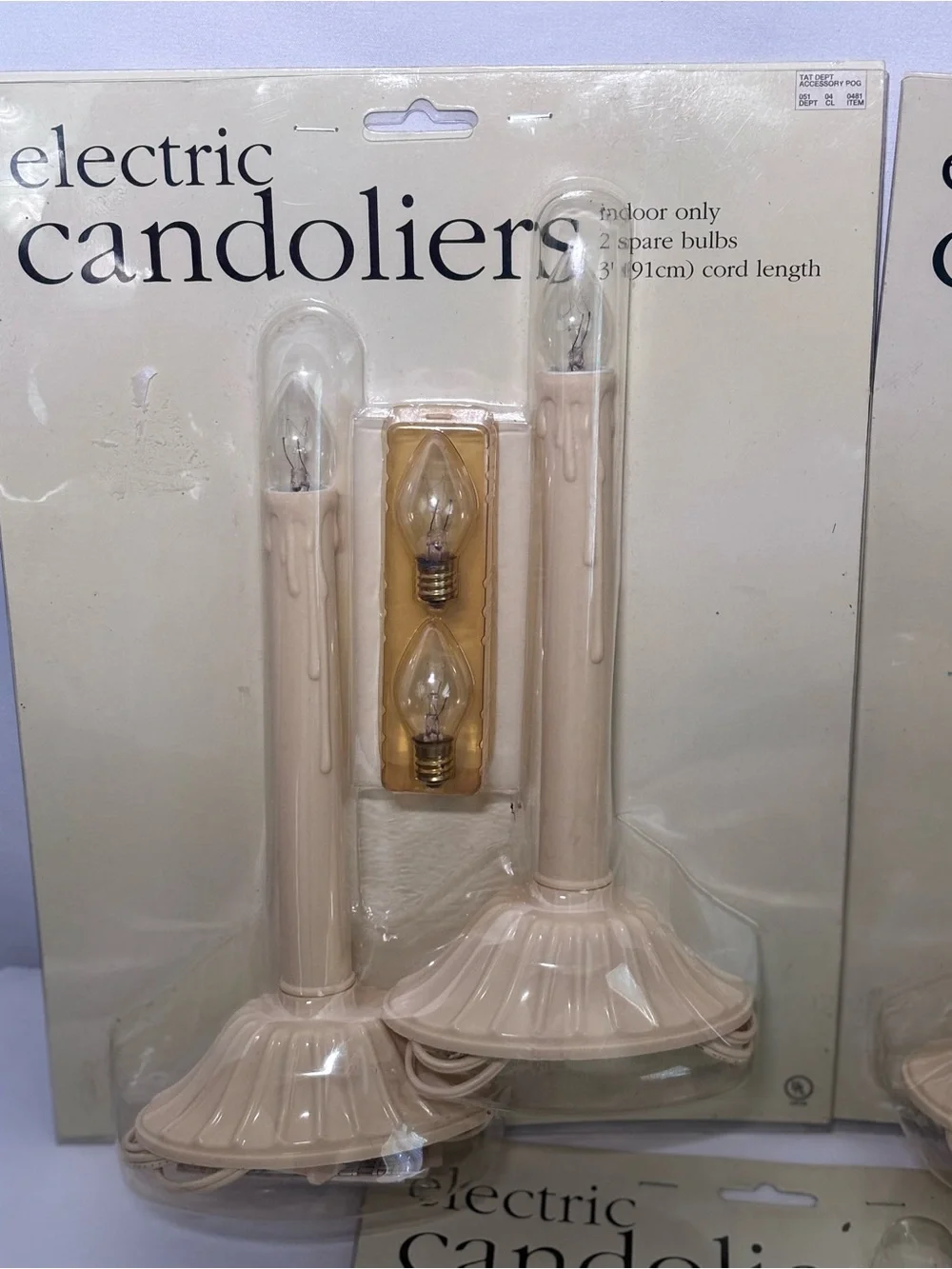 Vintage Electric Light Candoliers with Wax Drip Design and Spare Bulbs